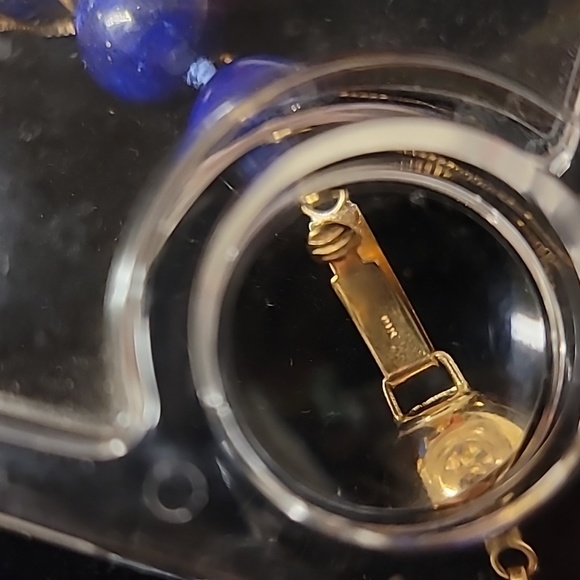 14k vintage lapis lazuli necklace - Picture 3 of 6